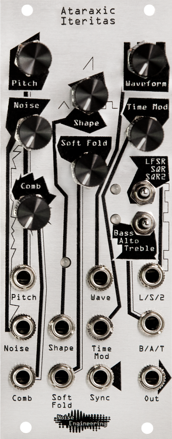 Oscillator inspired by the sounds of the last millenium in silver | Ataraxic Iteritas by Noise Engineering