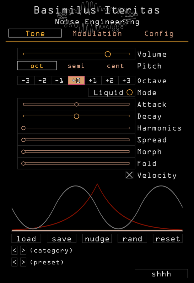 Noise Engineering Basimilus Iteritas plugin Tone page