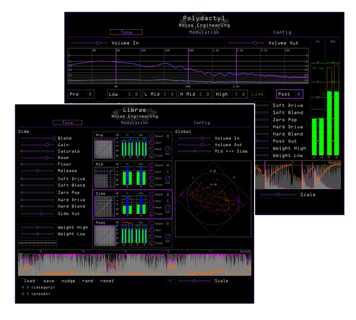 Load image into Gallery viewer, Polydactyl and Librae, the creative mastering plugins by Noise Engineering
