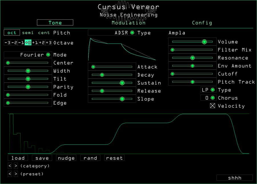 Noise Engineering Cursus Vereor plugin Modulation page