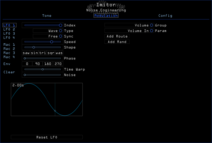 Load image into Gallery viewer, Noise Engineering Imitor delay plugin Modulation page
