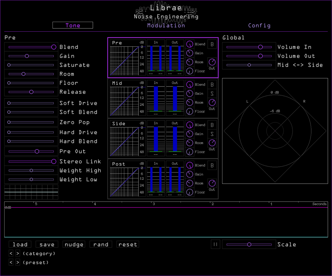 Noise Engineering Librae dynamics plugin Tone page