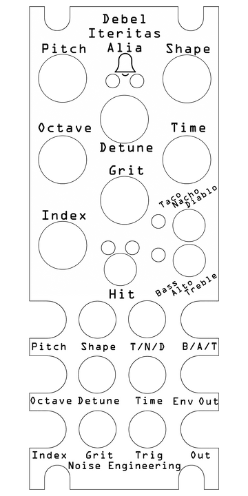 Load image into Gallery viewer, Debel Iteritas Alia overlay in white | Noise Engineering
