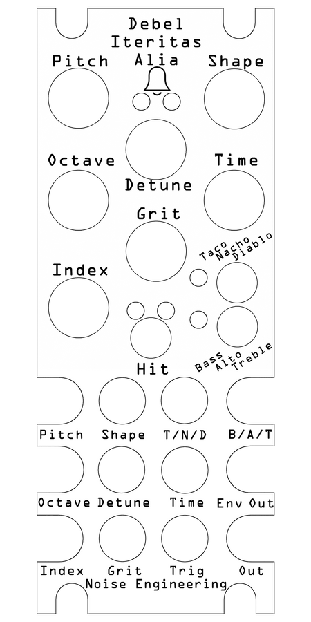 Debel Iteritas Alia overlay in white | Noise Engineering