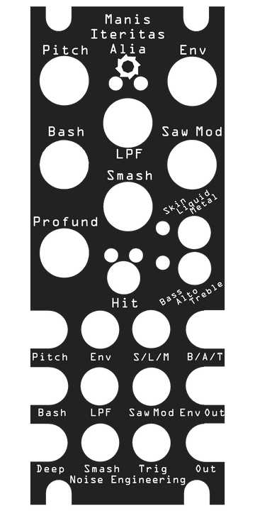 Load image into Gallery viewer, Manis Iteritas Alia overlay in black | Noise Engineering
