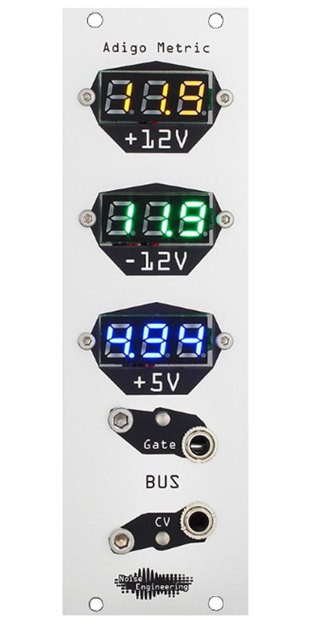 System voltage meter in silver | Adigo Metric by Noise Engineering