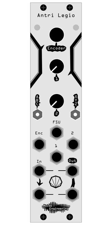 Load image into Gallery viewer, Tymp Legio drum voice and platform in 6hp, silver numbered / blank aluminum panel | Noise Engineering
