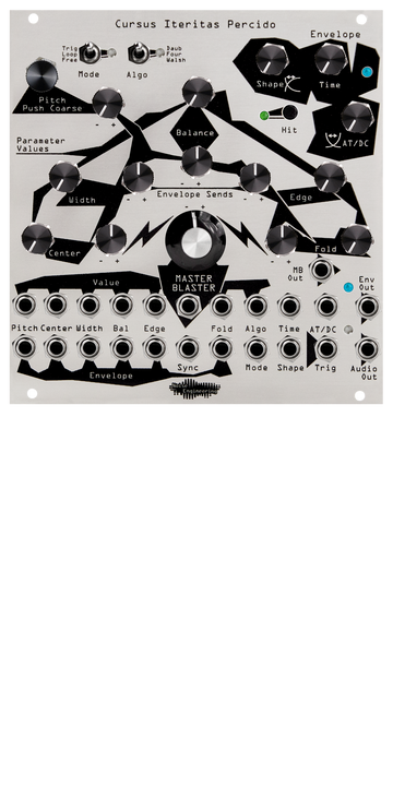 Load image into Gallery viewer, Wavetable Eurorack voice with modulation matrix and One Knob to Rule Them All in silver | Cursus Iteritas Percido by Noise Engineering
