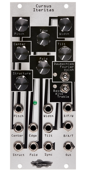 Load image into Gallery viewer, Dynamically generated wavetable Eurorack oscillator using orthogonal functions in silver | Cursus Iteritas by Noise Engineering
