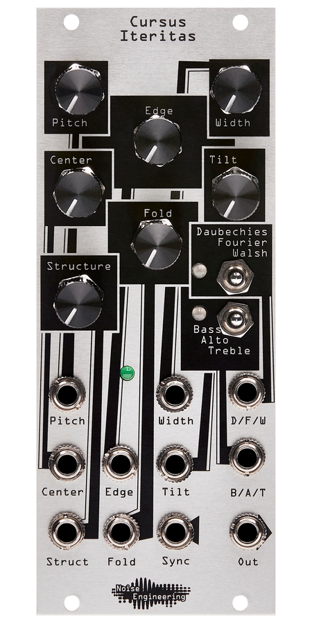 Dynamically generated wavetable Eurorack oscillator using orthogonal functions in silver | Cursus Iteritas by Noise Engineering