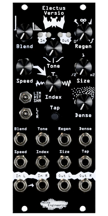 Load image into Gallery viewer, Clocked reverb/delay for stereo-in, stereo-out DSP platform in black | Electus Versio by Noise Engineering
