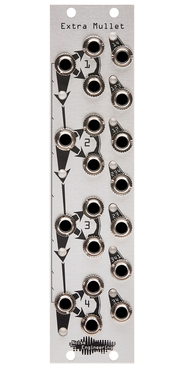 Load image into Gallery viewer, Combining buffered multiple Eurorack module in silver | Extra Mullet by Noise Engineering
