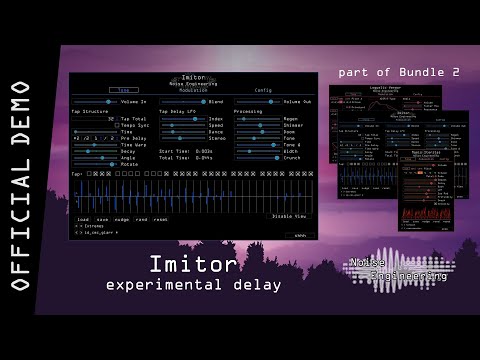 Load and play video in Gallery viewer,  Imitor is a delay designed for experimentation. With up to 32 delay taps and tons of time and tone parameters, Imitor is perfect for creating unusual echoes and experimenting with different delay shapes and patterns. We love Imitor so much that we use it for everything, from long, evolving echoes to effects like comb filtering, chorus, and flanging.
