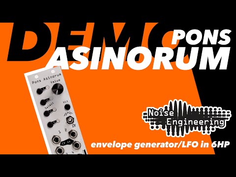 Load and play video in Gallery viewer, Pons Asinorum by Noise Engineering is a compact four-channel multimode envelope generator and LFO with voltage control for modular synth and Eurorack format.
