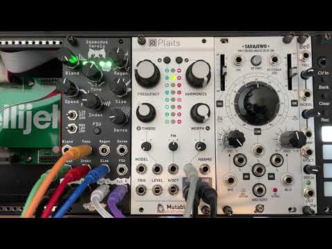Load and play video in Gallery viewer, Been loving the Noise Engineering Versio Series. The new one is like a Wah Distortion Flanger Thing. Sound great with some random patches from Mutable Instruments Plaits. 
