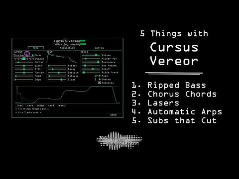 Load and play video in Gallery viewer, We&#39;re using our synth plugin Cursus Vereor to make a ripped bass, chorus chords, lasers, automatic arps, and subs that cut through a mix!
