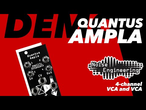 Load and play video in Gallery viewer, The Quantus Ampla from Noise Engineering is a 6HP Eurorack modular that&#39;s a voltage-controlled amplifier and a voltage-controlled attenuator.
