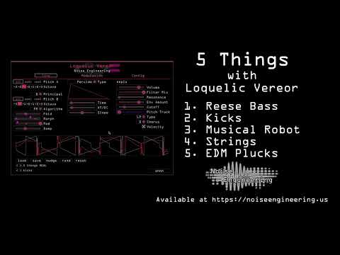 Load and play video in Gallery viewer, We&#39;re using our complex-oscillator synth plugin Loquelic Vereor to make a Reese Bass, Kicks, Musical Robot, Strings, and EDM Plucks.
