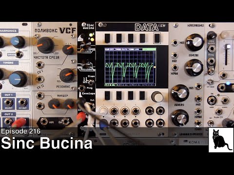 Load and play video in Gallery viewer, Demo of the Sinc Bucina from Noise Engineering, which combines a simple envelope with an VCA/VCF in a single 4HP unit.  We explore its various modes and use in context with sequencers and other modules.
