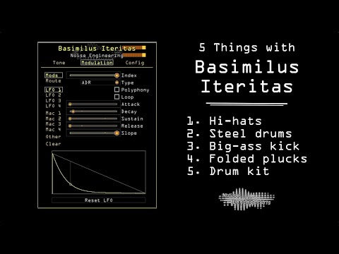 Load and play video in Gallery viewer, We&#39;re using our additive/FM synth plugin Basimilus Iteritas to make hi-hats, steel drums, a big-ass kick, folded plucks, and an entire drum kit!
