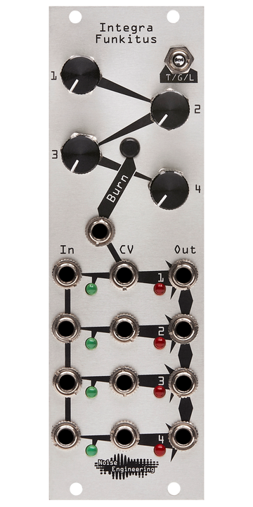 Load image into Gallery viewer, Dynamic rhythm modifying Eurorack module in silver | Integra Funkitus by Noise Engineering

