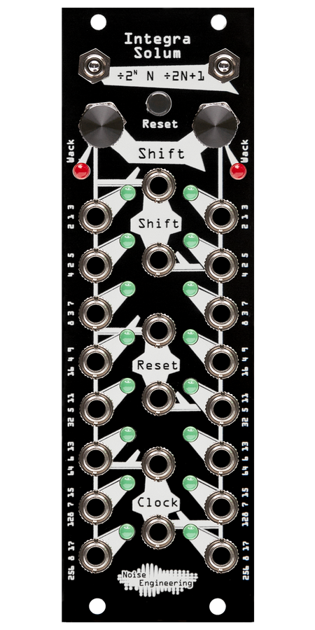 Multimode dual clock divider/trigger generator in black | Integra Solum by Noise Engineering