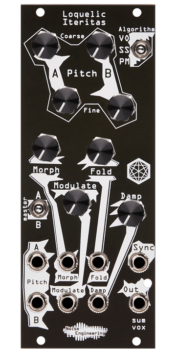 Load image into Gallery viewer, Three-algorithm digital complex Eurorack oscillator in black | Loquelic Iteritas by Noise Engineering
