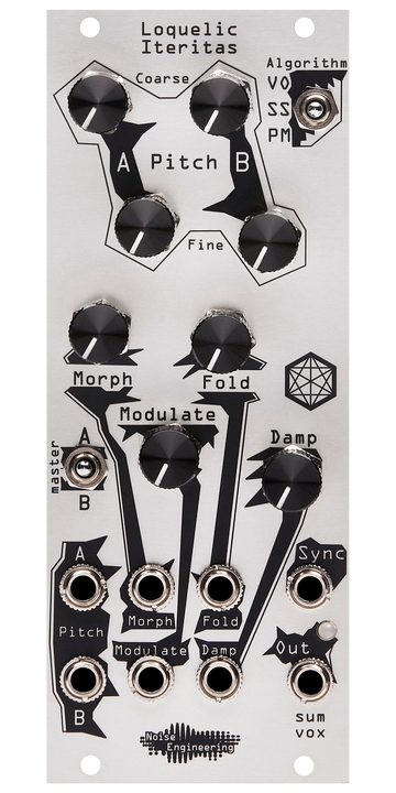 Load image into Gallery viewer, Three-algorithm digital complex Eurorack oscillator in silver | Loquelic Iteritas by Noise Engineering

