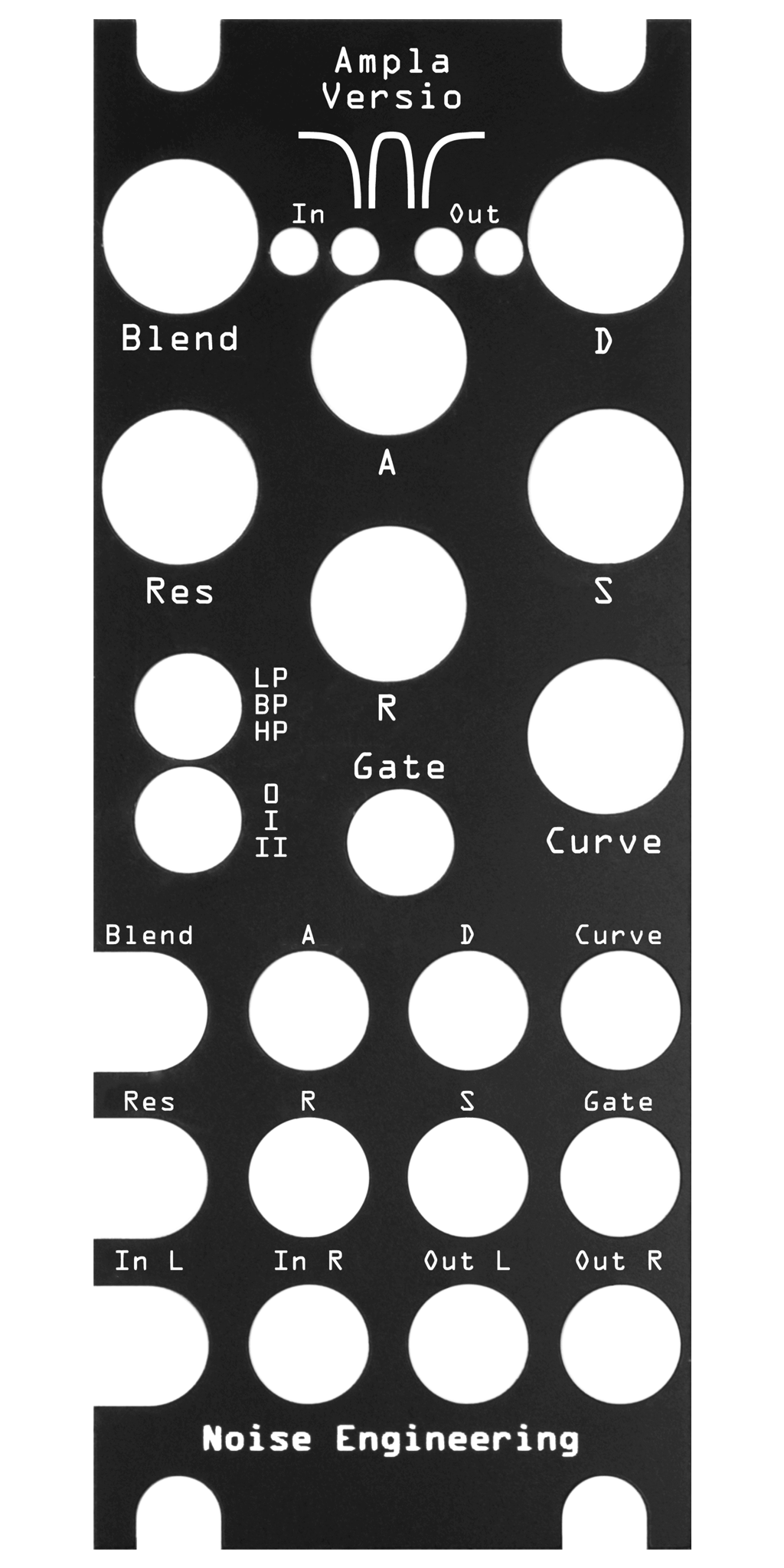 Ampla Versio panel overlay in black | Noise Engineering