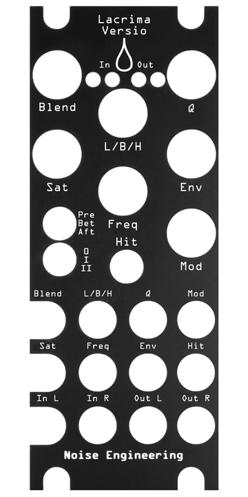 Load image into Gallery viewer, Lacrima Versio panel overlay in black | Noise Engineering

