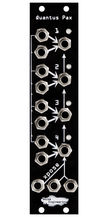 Load image into Gallery viewer, Quantus Pax quad transposer/precision adder in black with 15 jacks | Noise Engineering
