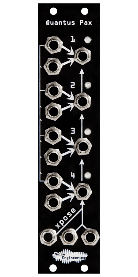 Quantus Pax quad transposer/precision adder in black with 15 jacks | Noise Engineering