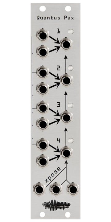 Load image into Gallery viewer, Quantus Pax quad transposer/precision adder in silver with 15 jacks | Noise Engineering
