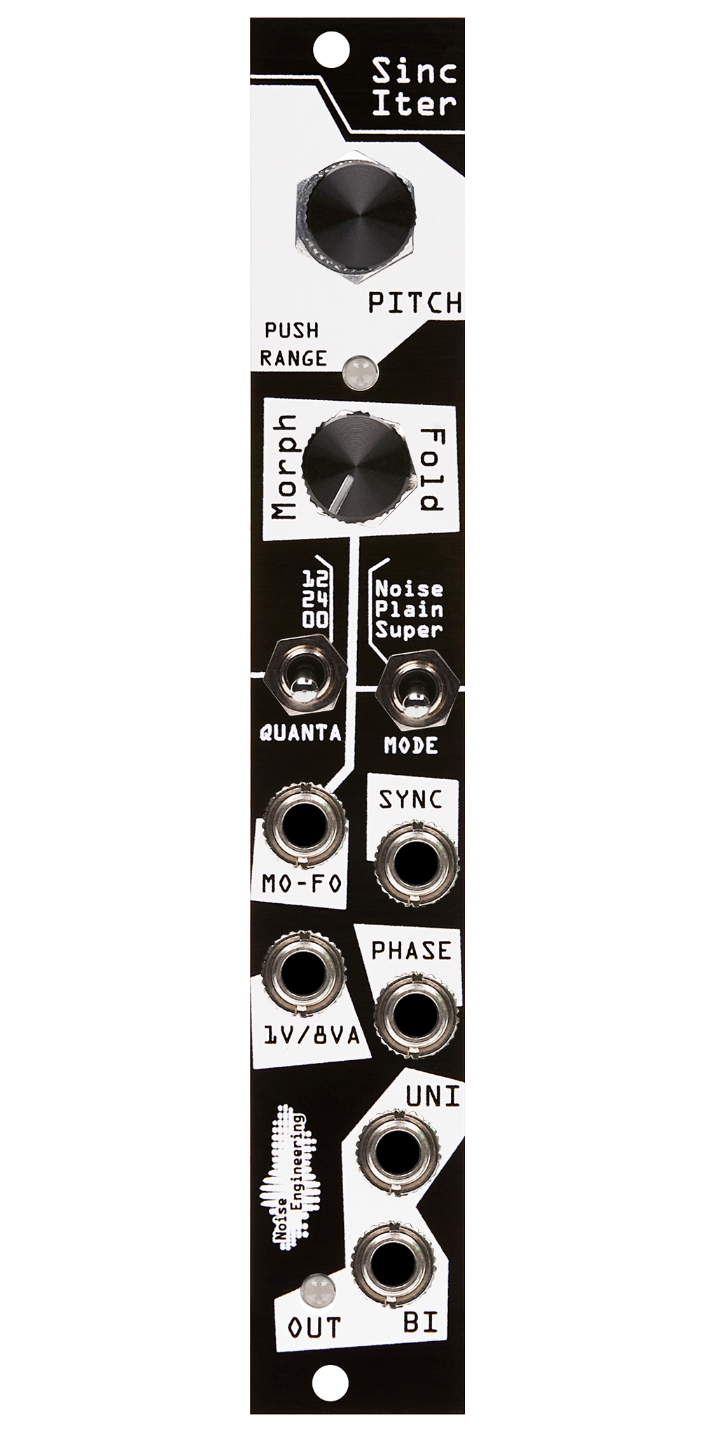 23-Octave multi-mode voltage-controlled Eurorack oscillator in black | Sinc Iter by Noise Engineering