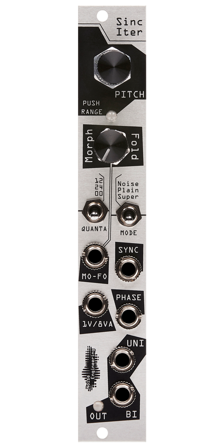 23-Octave multi-mode voltage-controlled Eurorack oscillator in silver | Sinc Iter by Noise Engineering