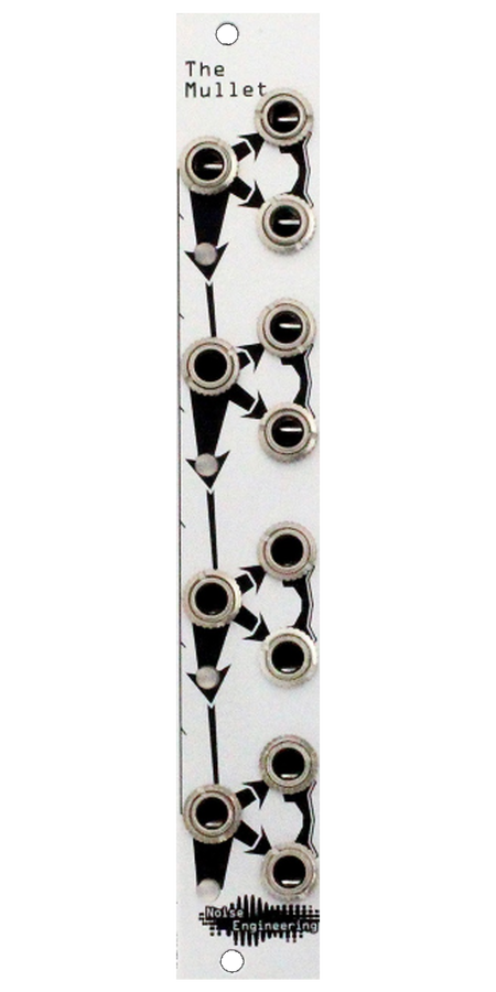 Small buffered multiplexer with 12 jacks and 4 LEDs | The Mullet by Noise Engineering
