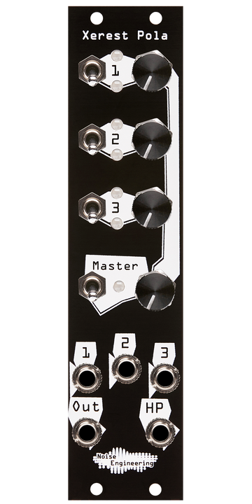 Load image into Gallery viewer, Xerest Pola lunchbox stereo mixer for Eurorack with headphone out in black | Noise Engineering
