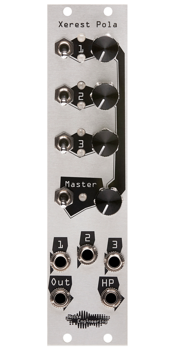 Load image into Gallery viewer, Xerest Pola lunchbox stereo mixer for Eurorack with headphone out in silver | Noise Engineering
